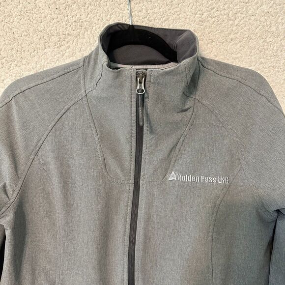 The North Face Windwall Jacket Adult Womens Med.  Gray Full Zip Mock Neck Casual - Picture 13 of 16